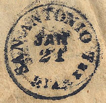 San Antonio Tx Post Mark Jan 21 1863