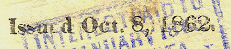 Unknown Stamp Oct 8 1862